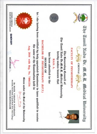BPT degree certificate