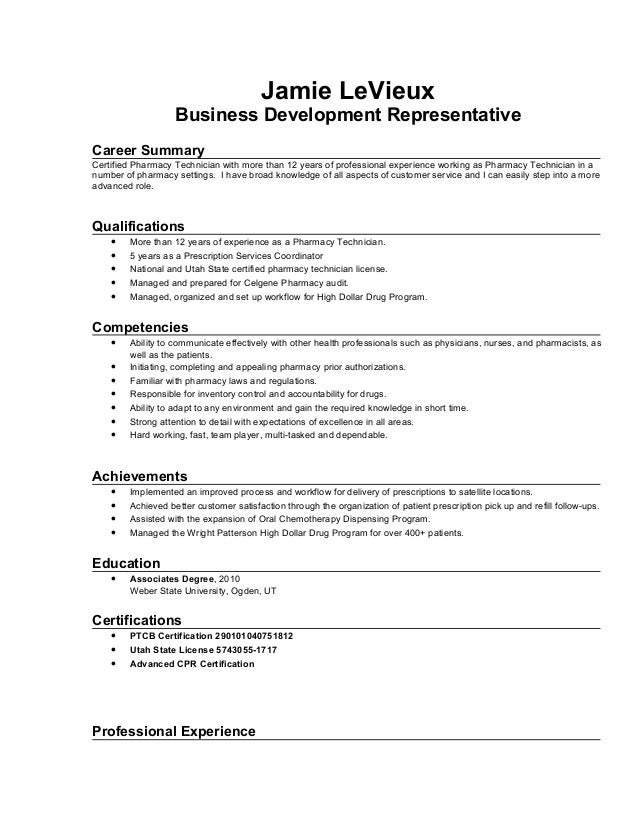 pharmacist cv