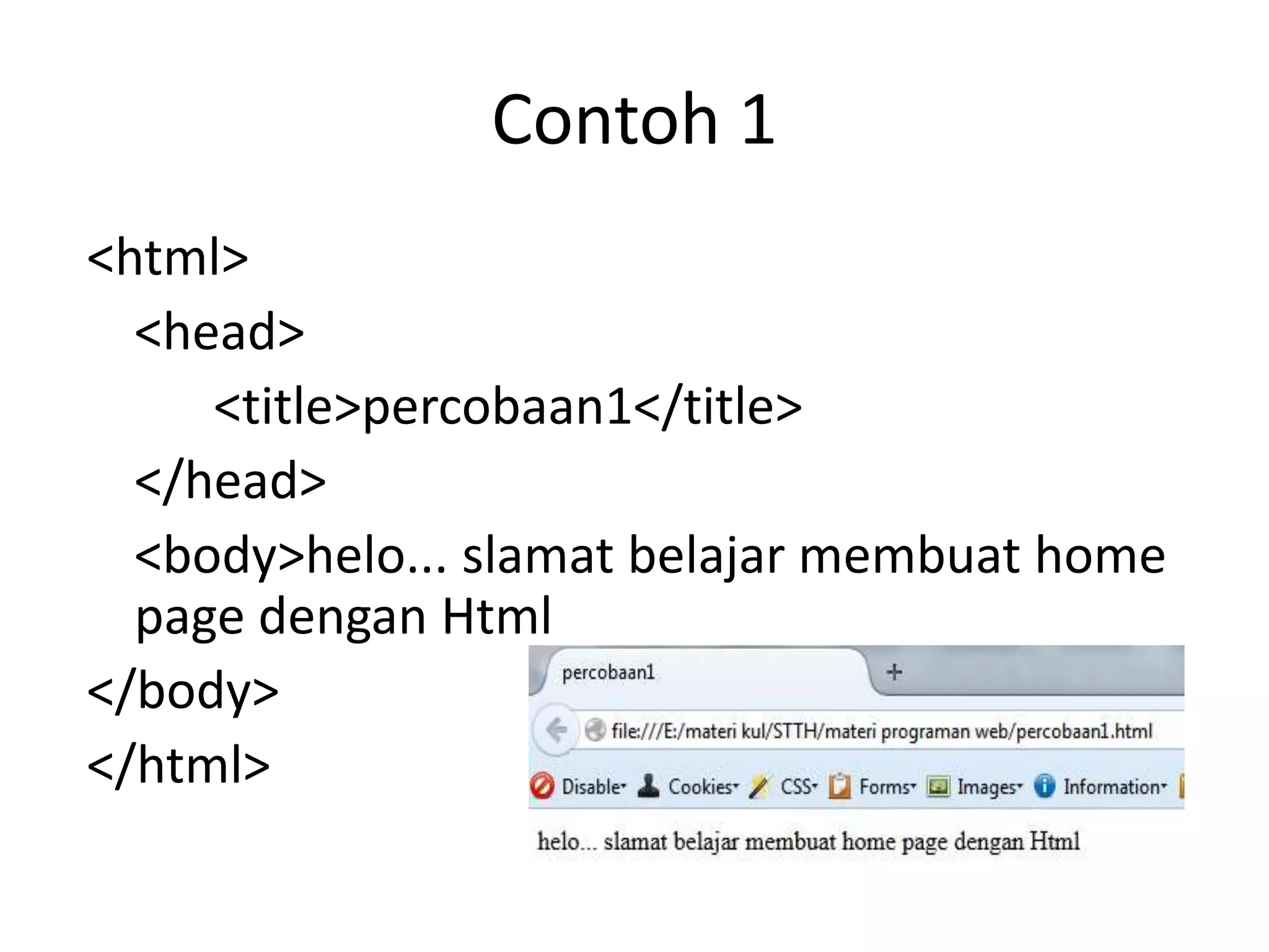 1) dasar dasar programan web | PPT