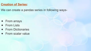 Comprehensive Guide to Data Handling and Visualization Using Pandas in ...