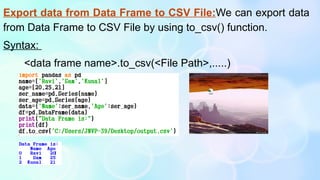 Comprehensive Guide to Data Handling and Visualization Using Pandas in ...