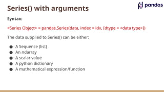 Comprehensive Guide to Pandas Series in Python: Creation, Manipulation ...