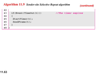 11.63
Algorithm 11.9 Sender-site Selective Repeat algorithm (continued)
 