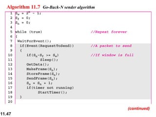 11.47
Algorithm 11.7 Go-Back-N sender algorithm
(continued)
 