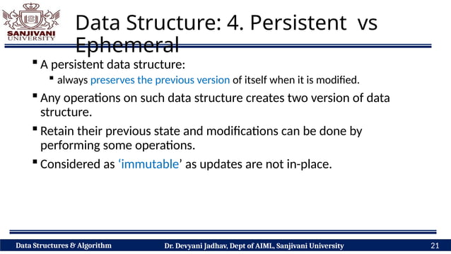 Classification of Data Structure: Primitive Vs Non Primitive, Static Vs ...