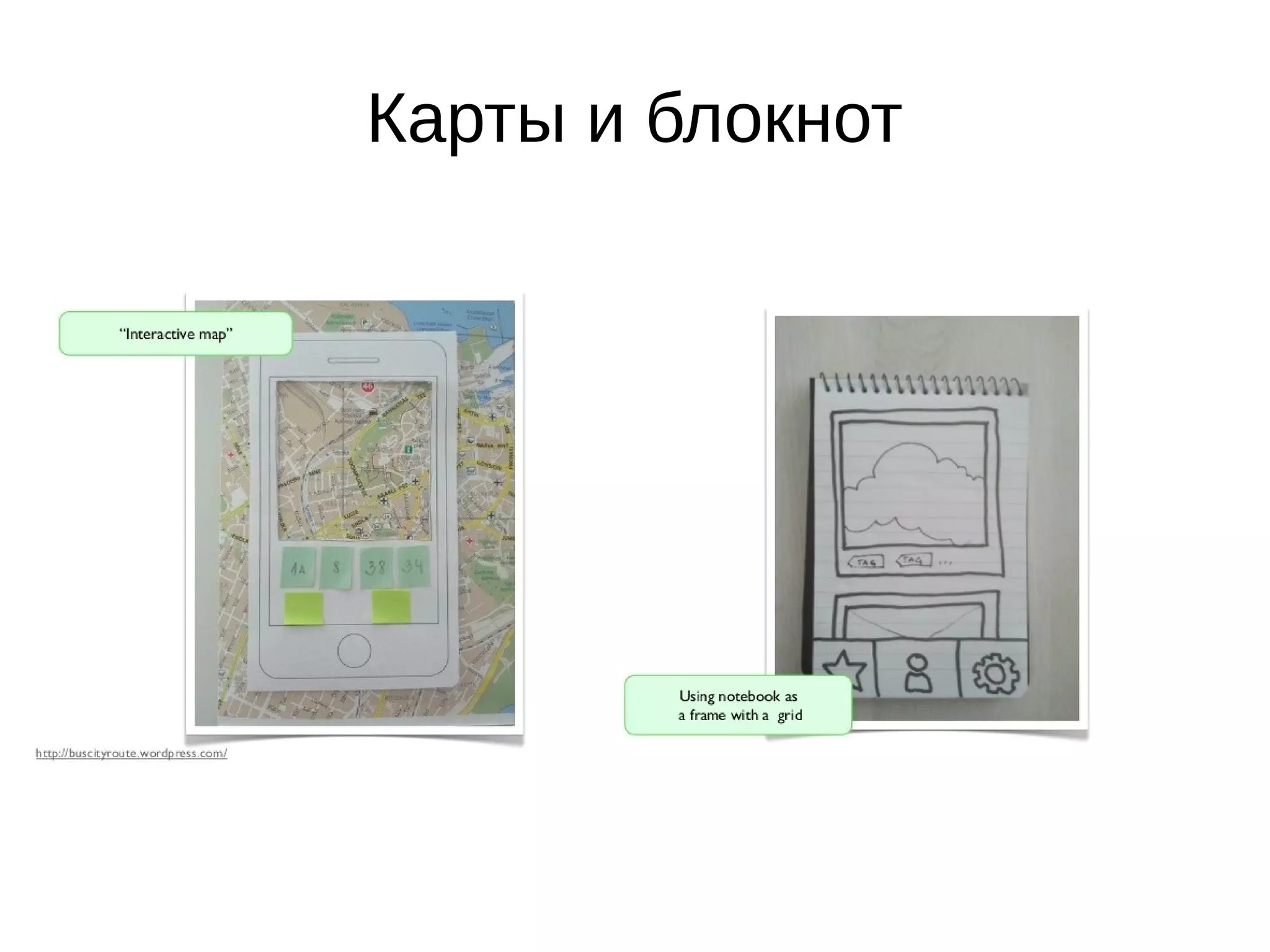 Карты и блокнот
 