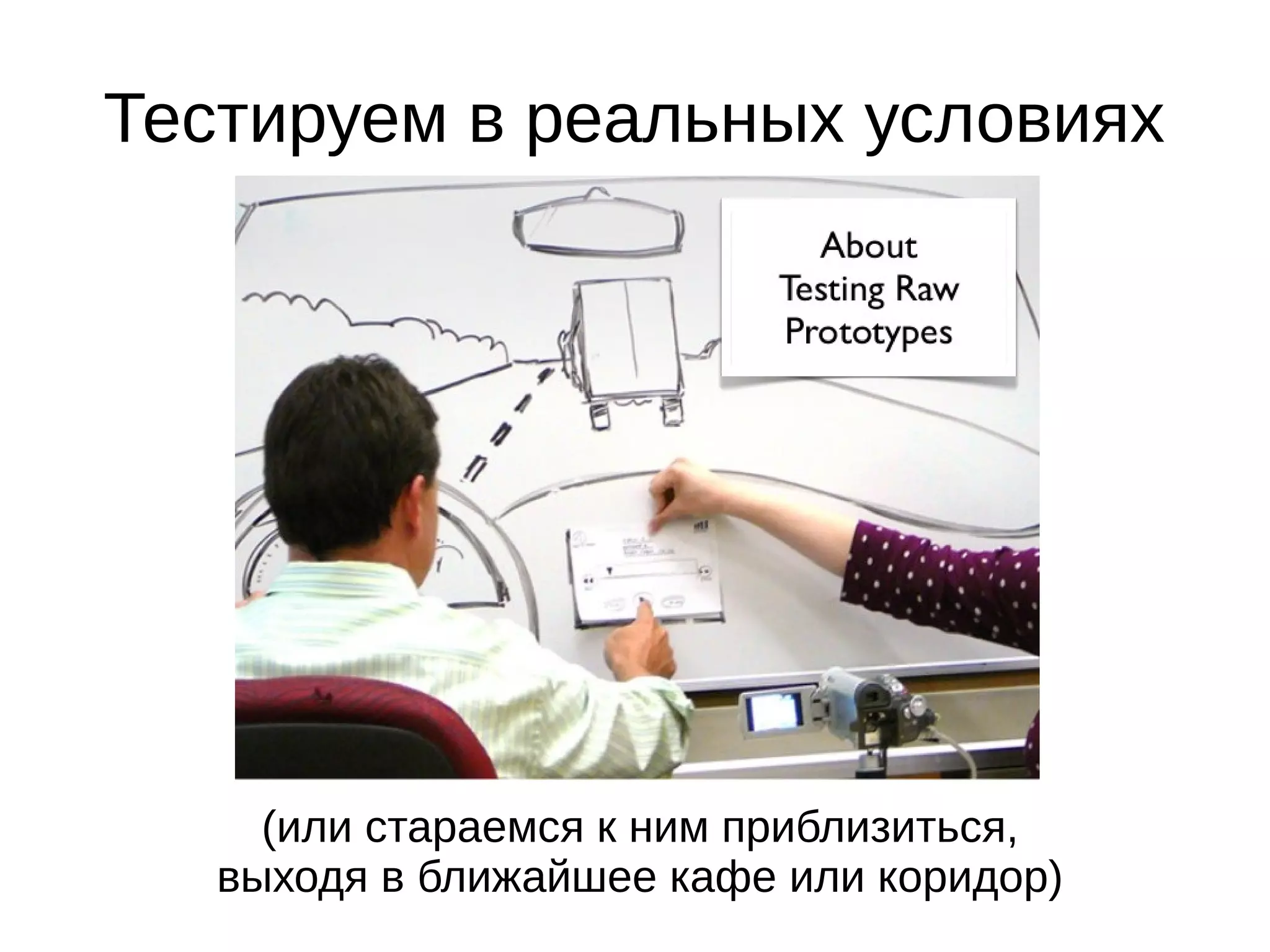 Тестируем в реальных условиях
(или стараемся к ним приблизиться,
выходя в ближайшее кафе или коридор)
 