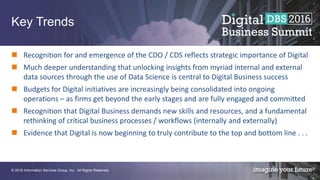 © 2016 Information Services Group, Inc. All Rights Reserved.
Key Trends
 Recognition for and emergence of the CDO / CDS r...