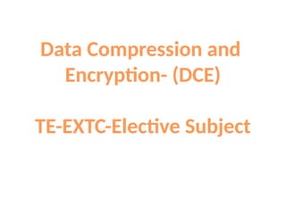 Encryption And Data Compression Data Compression and encryption for security | PPTX