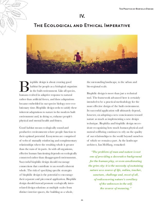 Practice of Biophilic Design