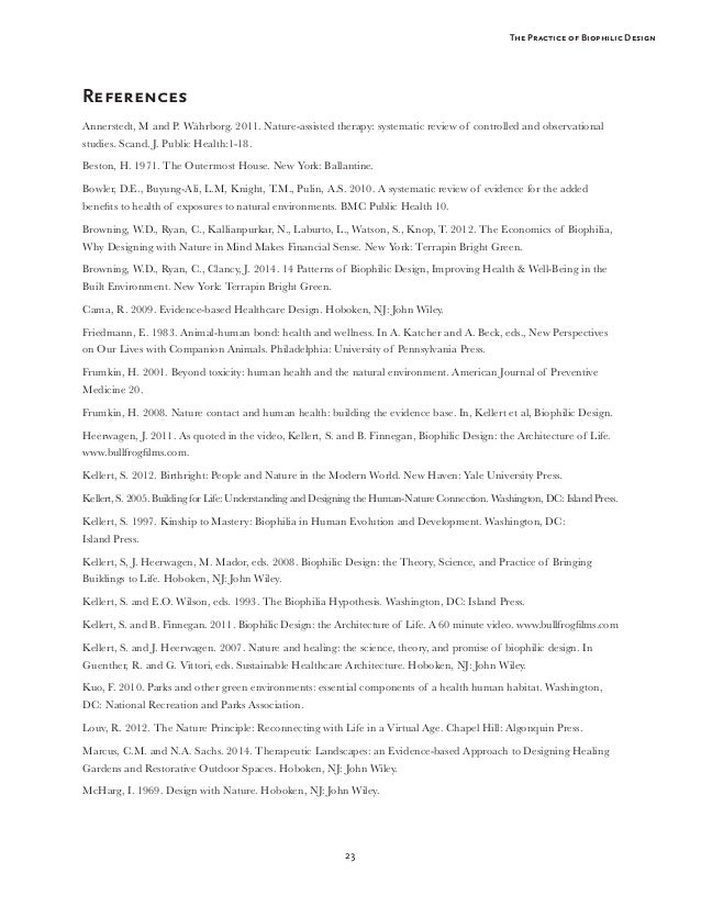 Practice of Biophilic Design