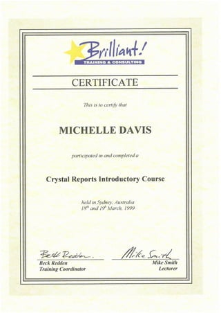 Brilliant crystal reports