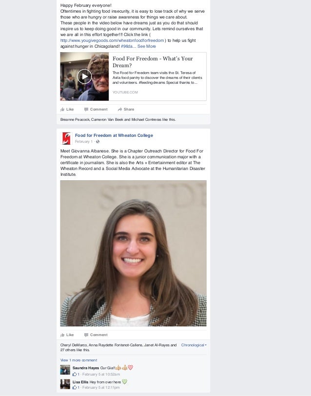 Food For Freedom At Wheaton College Facebook