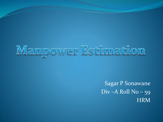 Sagar P Sonawane
Div –A Roll No – 59
HRM
 