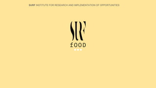 SURF INSTITUTE FOR RESEARCH AND IMPLEMENTATION OF OPPORTUNITIES
 