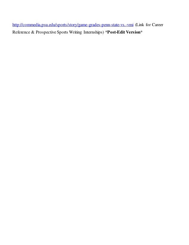 sports writing internships