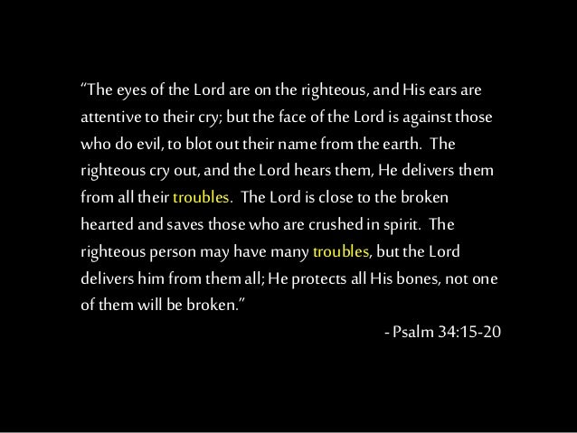Image result for psalm 34: 15-20