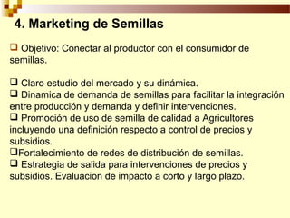 Definición de politica de semillas y sus elementos, Por Wilson Hugo -FAO