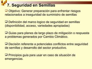Definición de politica de semillas y sus elementos, Por Wilson Hugo -FAO