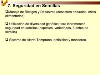 Definición de politica de semillas y sus elementos, Por Wilson Hugo -FAO