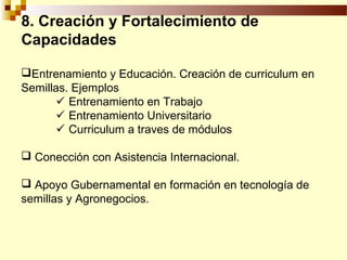 Definición de politica de semillas y sus elementos, Por Wilson Hugo -FAO