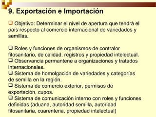 Definición de politica de semillas y sus elementos, Por Wilson Hugo -FAO