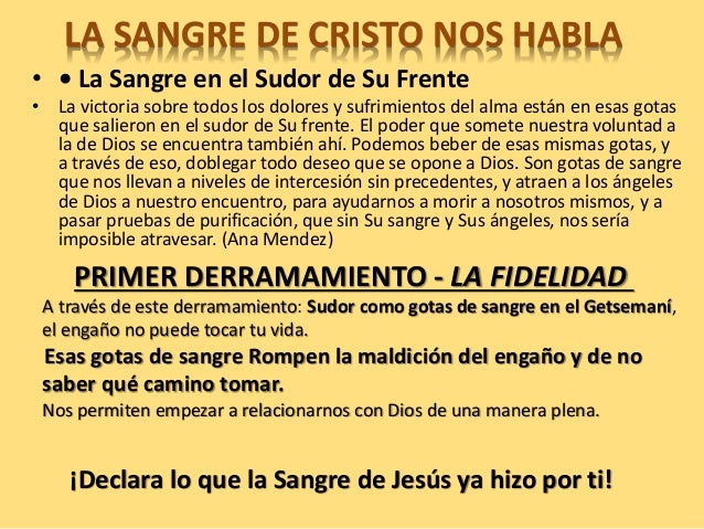 El 1º Derramamiento de la Sangre de Jesús