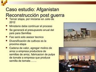 Desarrollo de sector semillerista con pequeñas empresas, Por Wilson Hugo - FAO