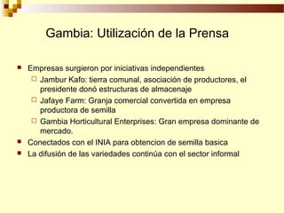 Desarrollo de sector semillerista con pequeñas empresas, Por Wilson Hugo - FAO