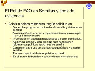Desarrollo de sector semillerista con pequeñas empresas, Por Wilson Hugo - FAO
