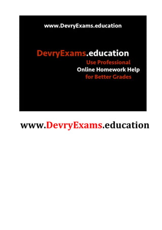 www.DevryExams.education
 