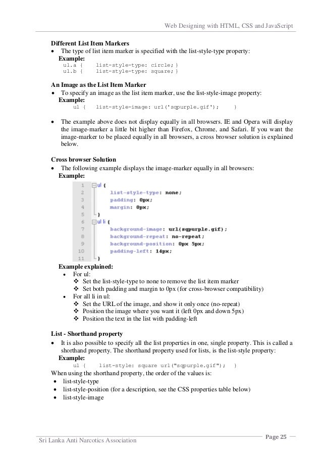 Designing Web Page On Different Lists In Html Designing Web Page On Different Lists In Html