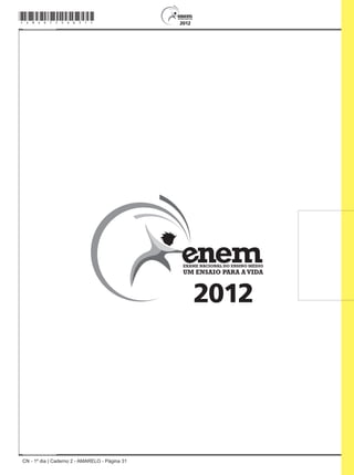 CN - 1º dia | Caderno 2 - AMARELO - Página 31
*Amar75SAB31*
 