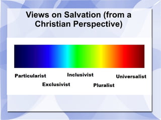 Views on Salvation (from a
Christian Perspective)
 