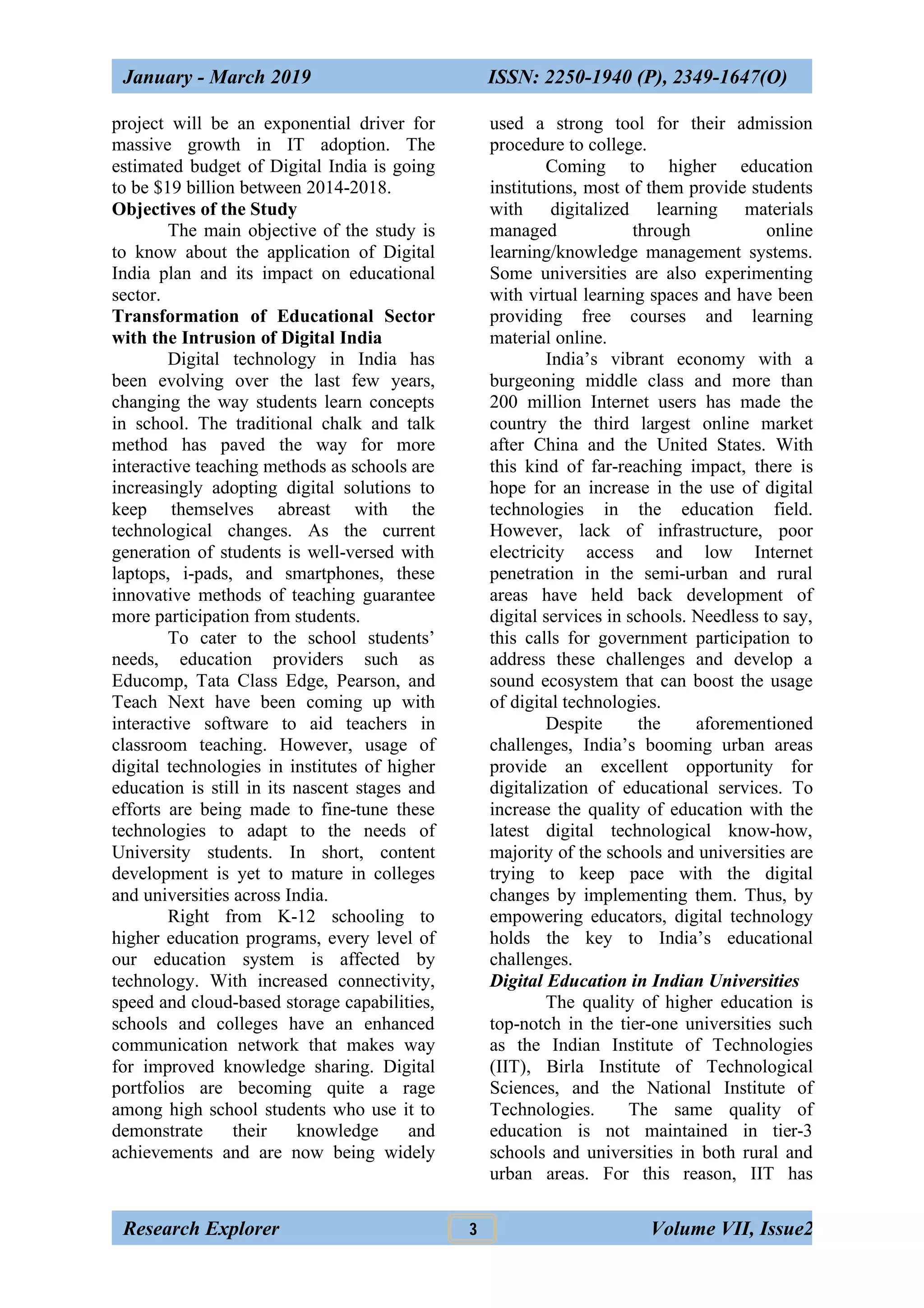 1 digital india implications in education sector | PDF