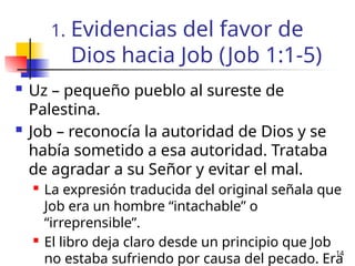 El sufrimiento humano y la fe en Dios: Estudio del libro de Job | PPTX