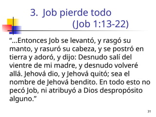 El sufrimiento humano y la fe en Dios: Estudio del libro de Job | PPTX