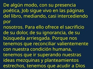 El sufrimiento humano y la fe en Dios: Estudio del libro de Job | PPTX