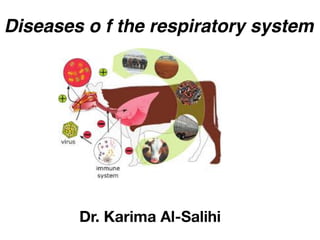 Diseases o f the respiratory system
Dr. Karima Al-Salihi
 