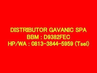 DISTRIBUTOR GAVANIC SPA
BBM : D9382FEC
HP/WA : 0813-3844-5959 (Tsel)
 
