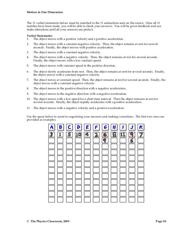 1d Motion Worksheet Packet