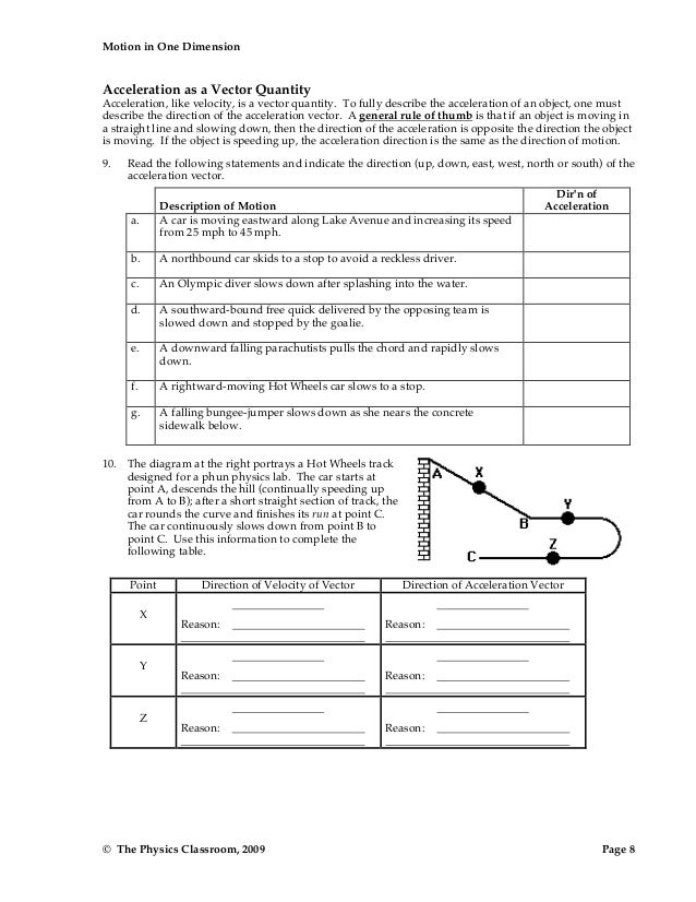 1d motion worksheet_packet