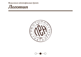 Визуальная идентификация бренда
Логотип
 