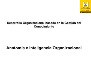 Desarrollo Organizacional basado en la Gestión del
                  Conocimiento




Anatomía e Inteligencia Organizacional
 