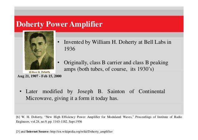 Doherty power amplifier thesis