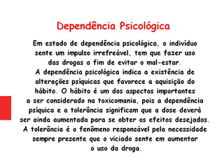 Psiquiatria - Drogas Definição