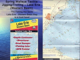 Lake Erie Fishing Map - Western Basin Fishing Map by Fishing Hot Spots