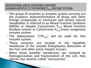Drug metabolism or Biotransformation | PDF