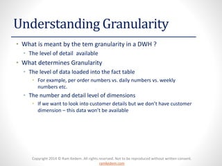 Granularity Level Data Warehouse Basics | PDF