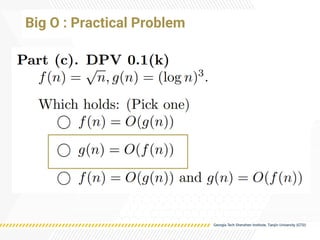 Big O : Practical Problem
 
